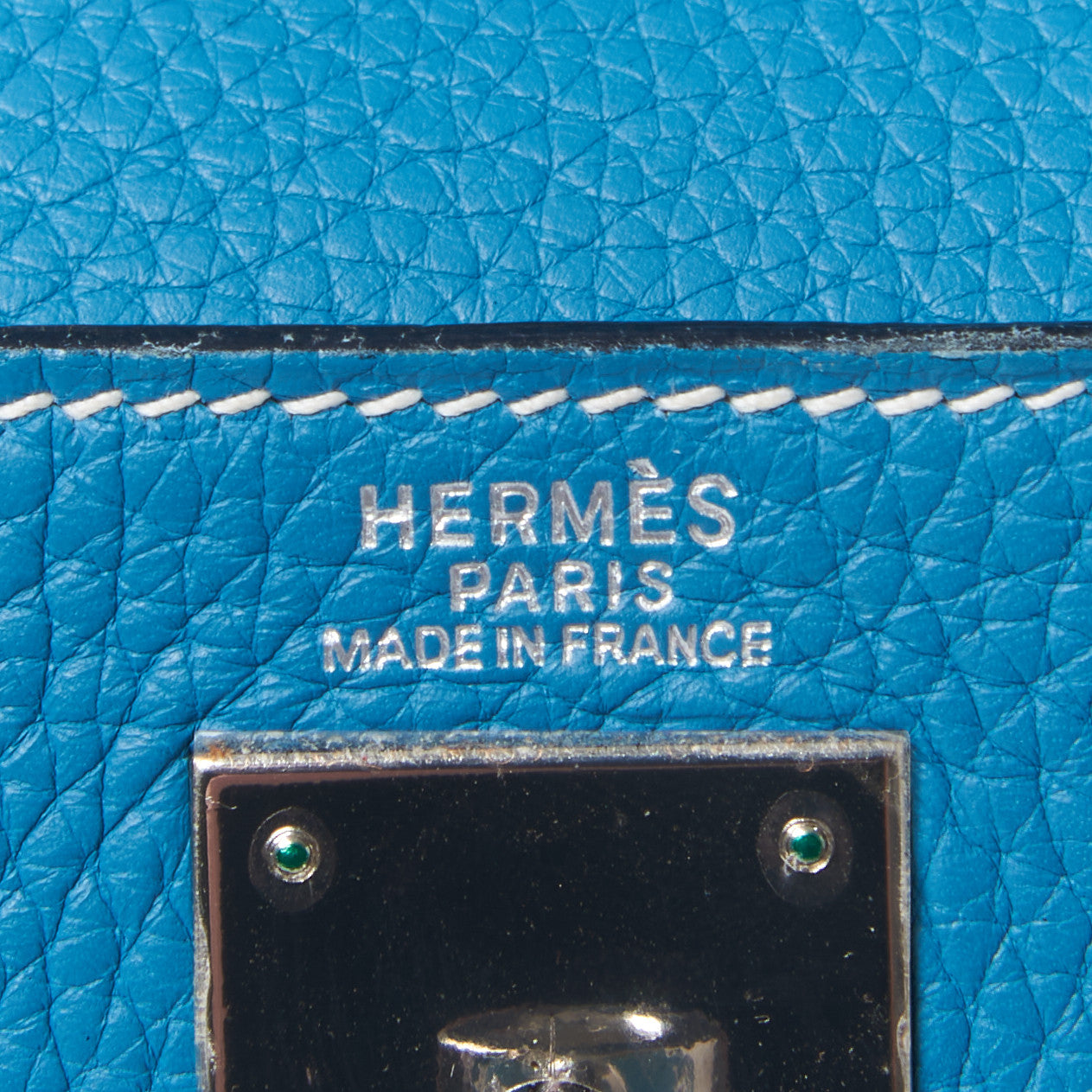 Hermes Togo Kelly Retourne 32 Blue Jean 19 of 32