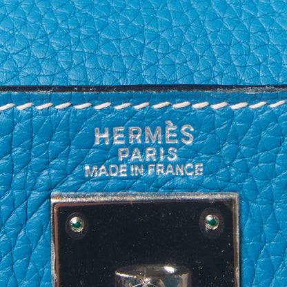 Hermes Togo Kelly Retourne 32 Blue Jean 19 of 32