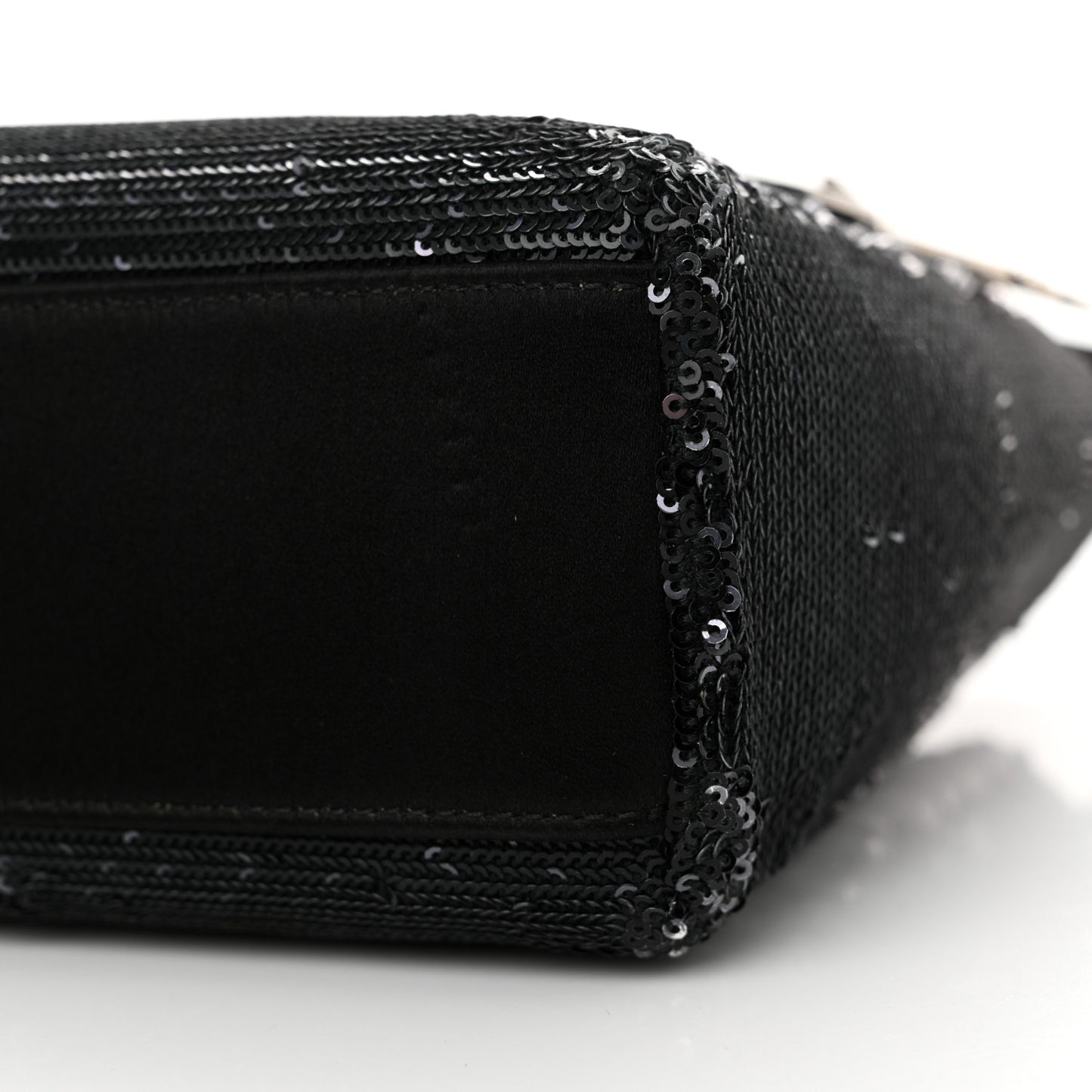 Satin Sequin Gradient Mini Lady Dior Black Silver
