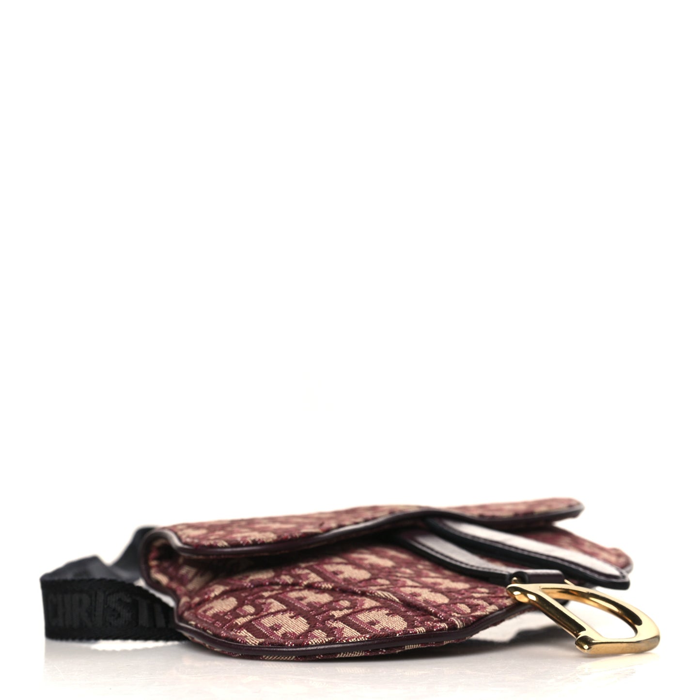 Oblique Saddle Pouch Bordeaux