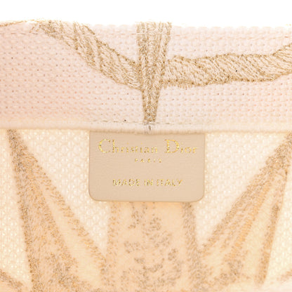 Christian Dior Canvas Embroidered Medium Reve d'Infini Book Tote Gold 6 of 13