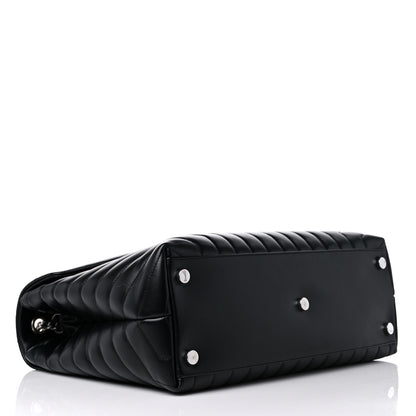 Saint Laurent Calfskin Y Quilted Monogram Large Loulou Chain Satchel Black 3 of 12