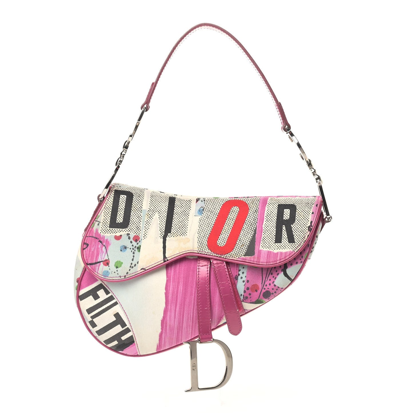 Canvas Filth Saddle Bag Multicolor