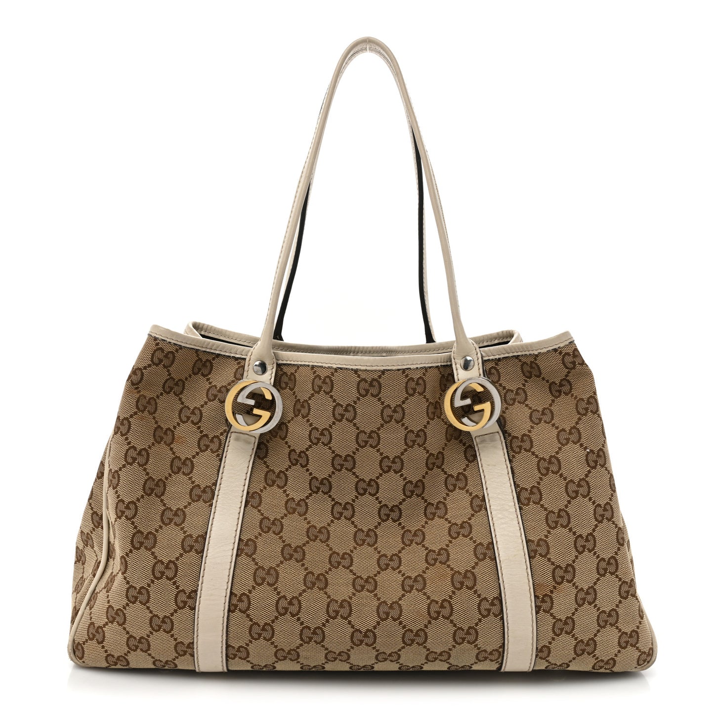 Monogram Medium Twins Tote Off White