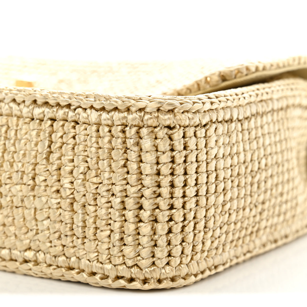 Chanel Braided Raffia Small Coco Beach Flap Beige 10 of 11