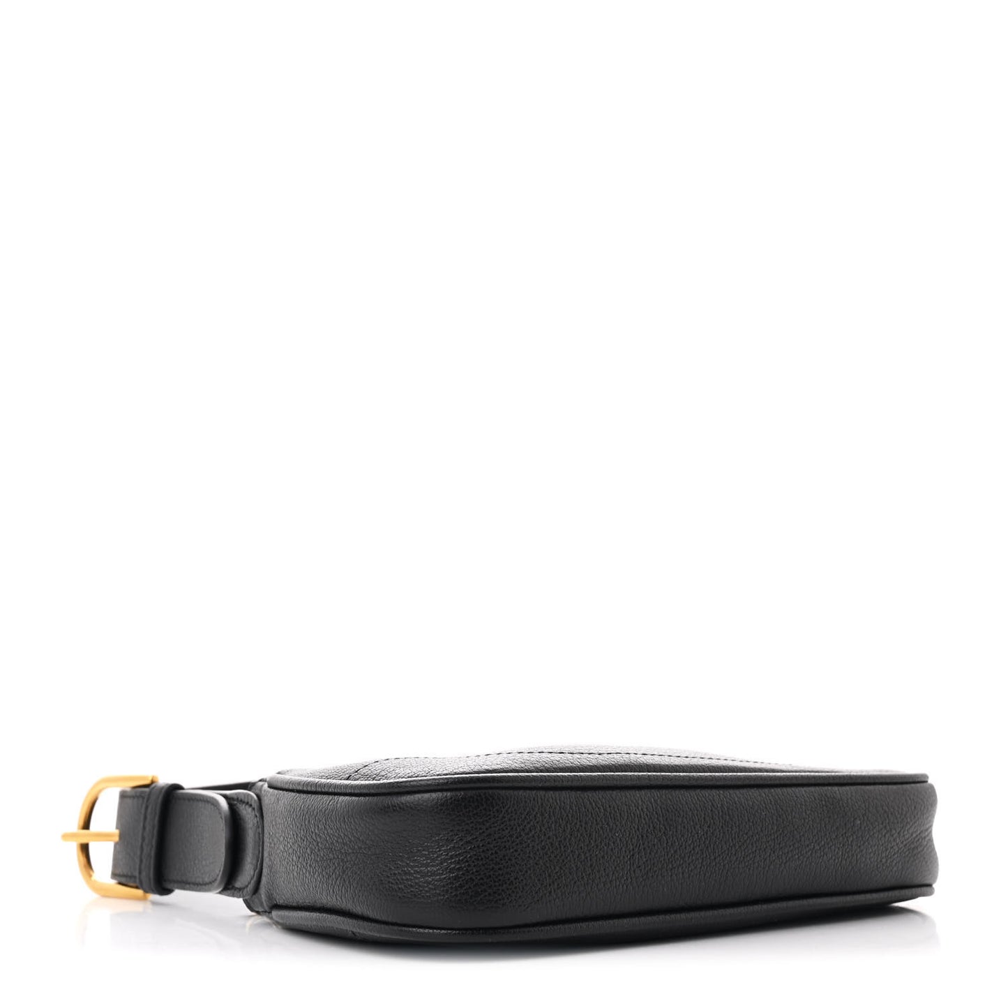 Goatskin Mini Aphrodite Shoulder Bag Black