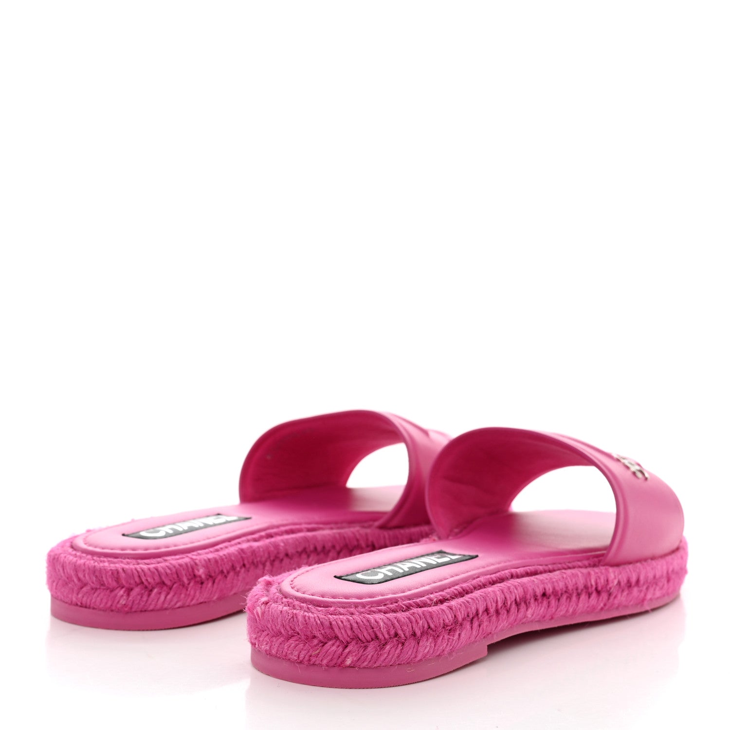 Chanel Lambskin Cord Braided Slide Sandals 40 Pink 4 of 8