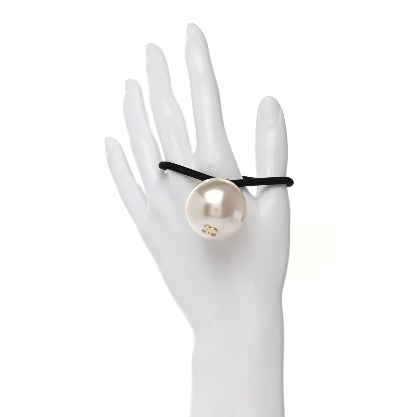 Pearl CC Hair Tie Black White