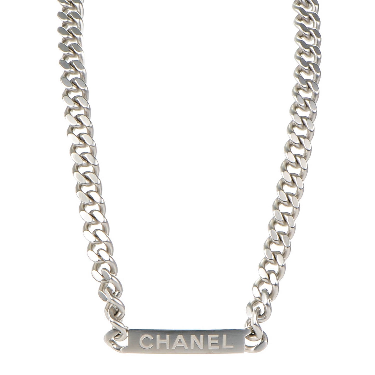 CC Chain Link Necklace Silver