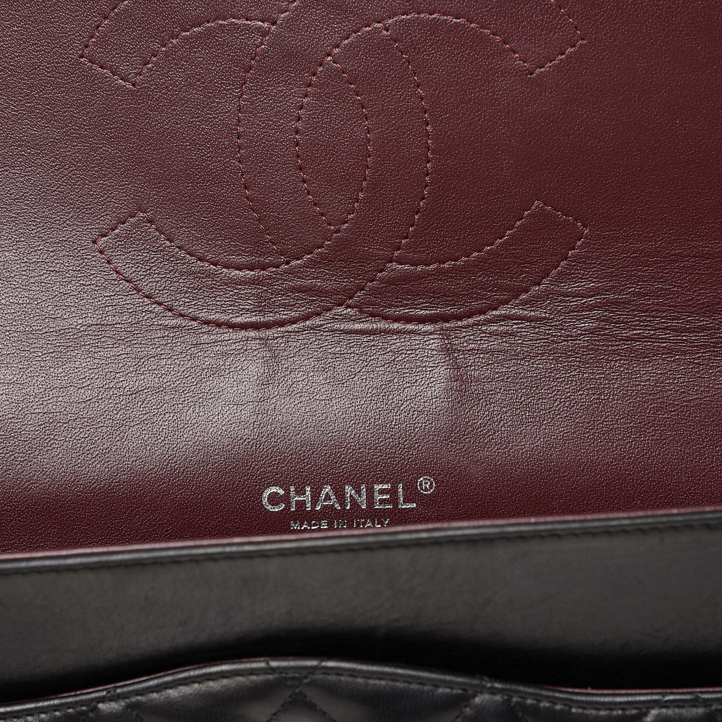 Lambskin Quilted Maxi Double Flap Black