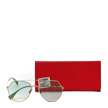 Fendi Metal Geometric Sunglasses FF 0194/S Green 8 of 8