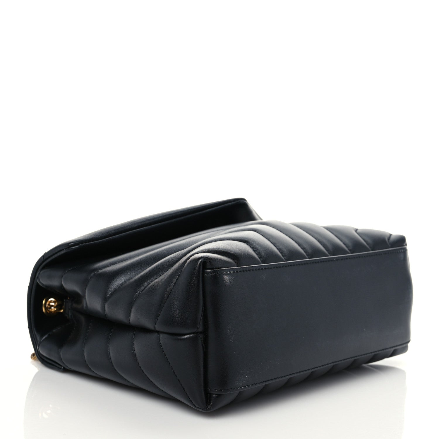 Saint Laurent Calfskin Y Quilted Monogram Small Loulou Chain Satchel Black 4 of 8