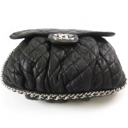 Chanel Lambskin Chain Around Large Messenger Bag Black 4 of 12