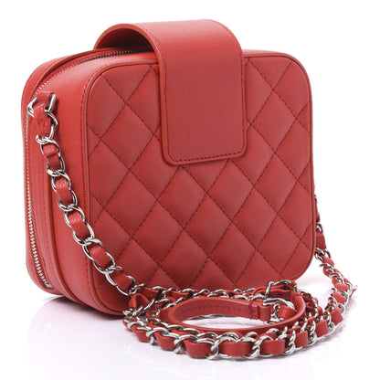 Chanel Lambskin Quilted Mini CC Box Camera Bag Red 2 of 10