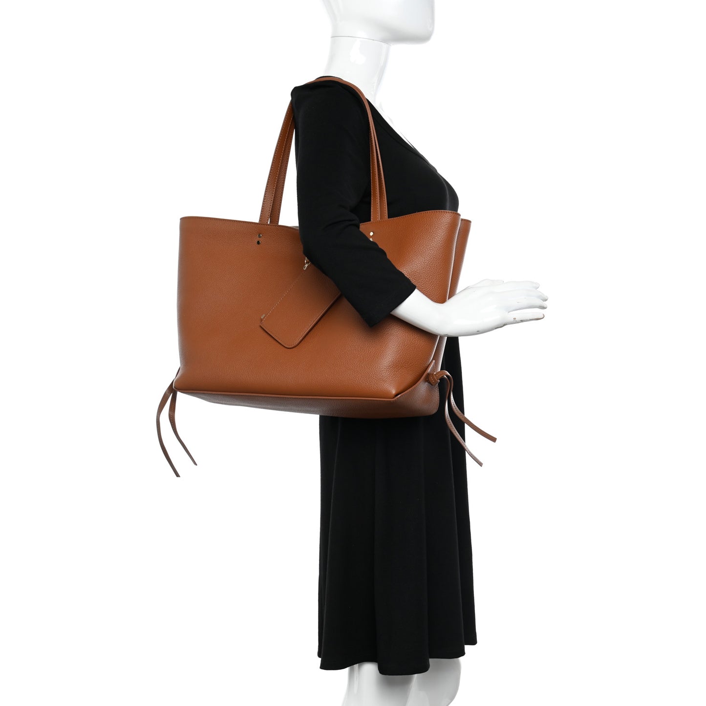 Calfskin Medium East West Sense Tote Tan