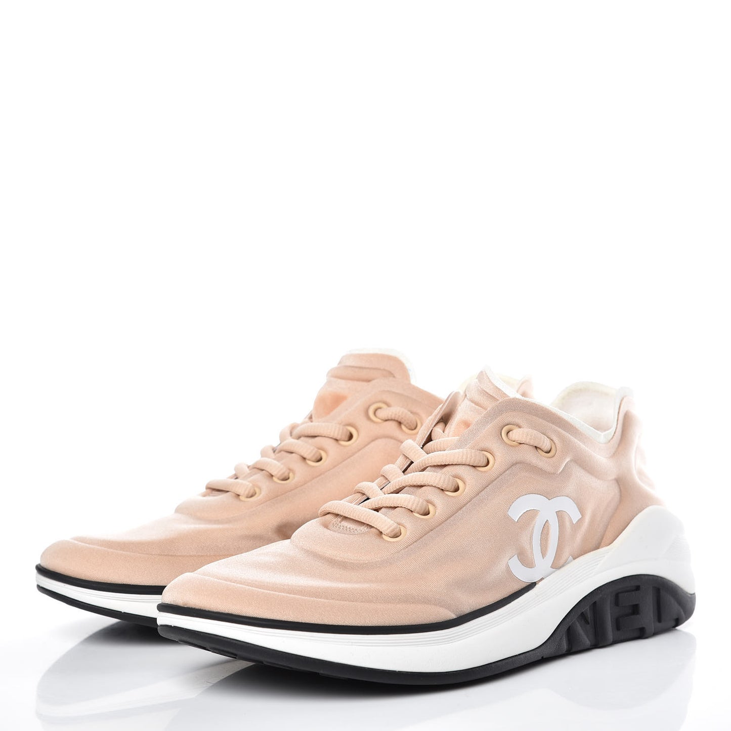Lycra Fabric CC Sneakers 38 Beige