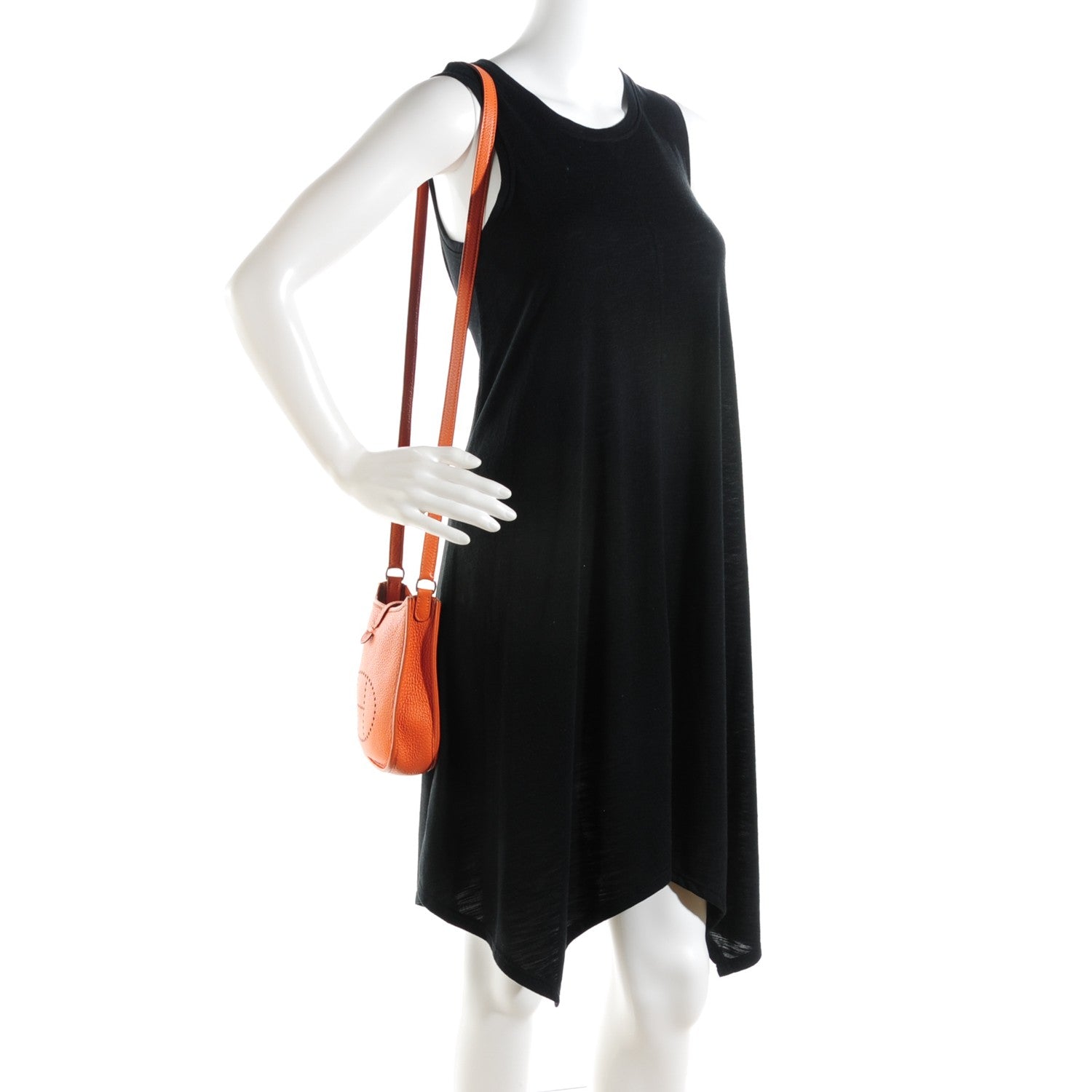 Hermes Taurillon Clemence Evelyne TPM Orange 7 of 14