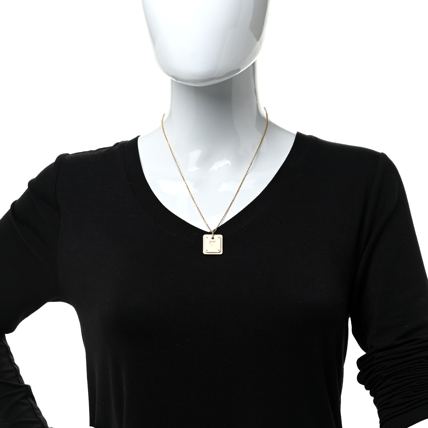 Hermes Gold Plated Swift As De Coeur Necklace Nata 2 of 6