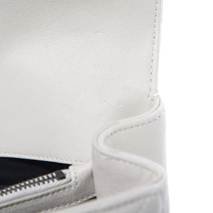 Saint Laurent Sheepskin Matelasse Chevron Monogram Medium College Bag Crema Soft 7 of 10