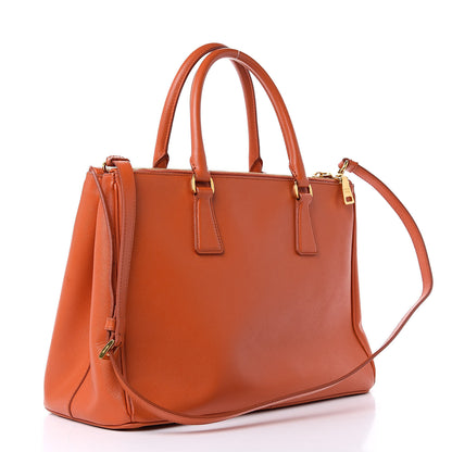 Prada Saffiano Medium Galleria Double Zip Tote Papaya 3 of 15