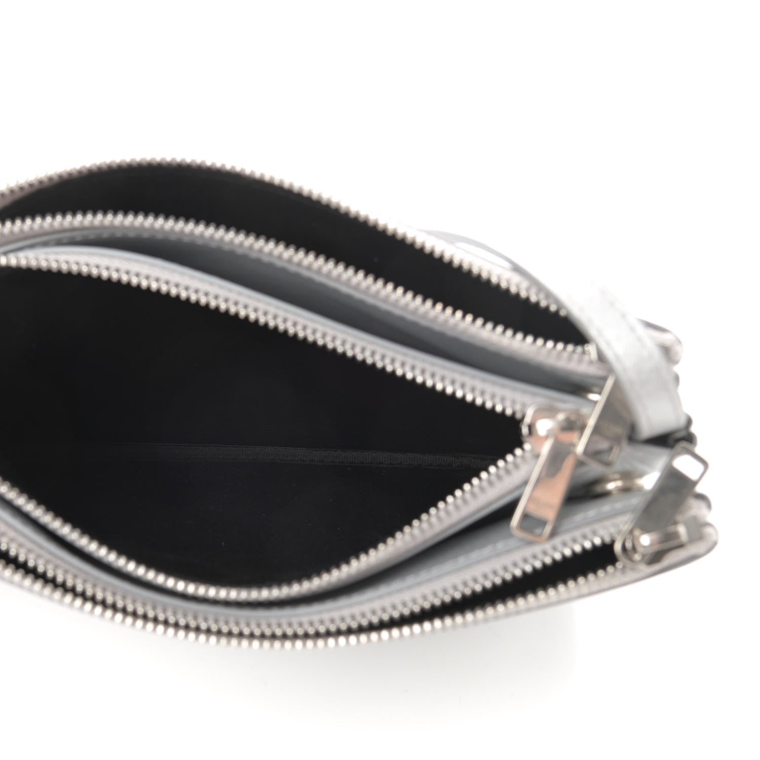 Celine Metallic Lambskin Small Trio Crossbody Bag Silver 6 of 15