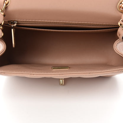 Chanel Lambskin Quilted Mini Square Flap Beige 5 of 11