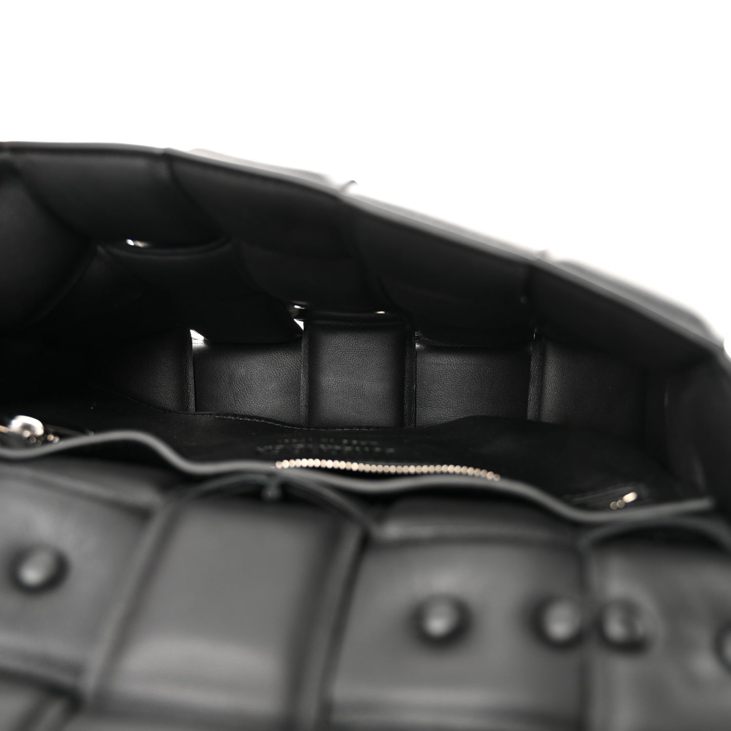 Lambskin Maxi Intreccio Padded Chain Cassette Crossbody Bag Black