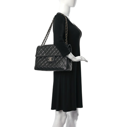 Chanel Washed Caviar Quilted Maxi Single Flap Black 2 of 13