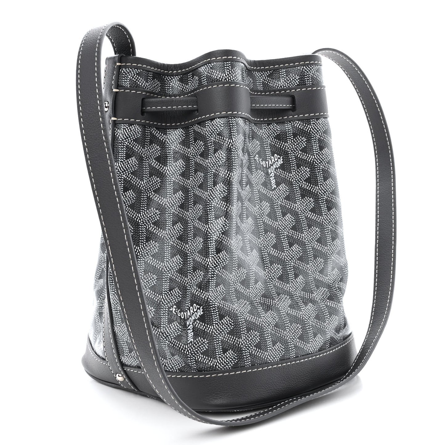 Goyardine Petit Flot Bucket Bag PM Grey