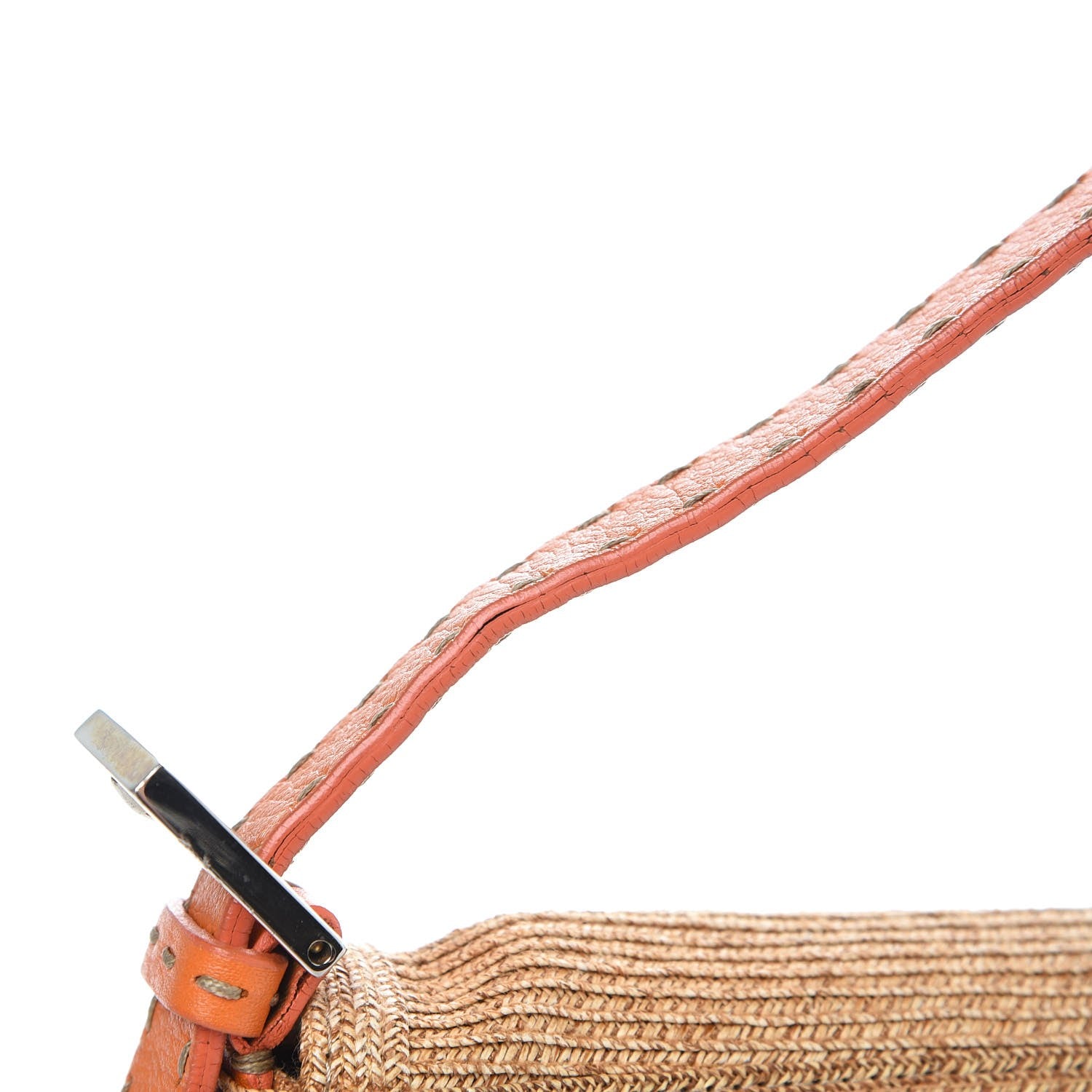 Fendi Raffia Baguette Orange 7 of 7