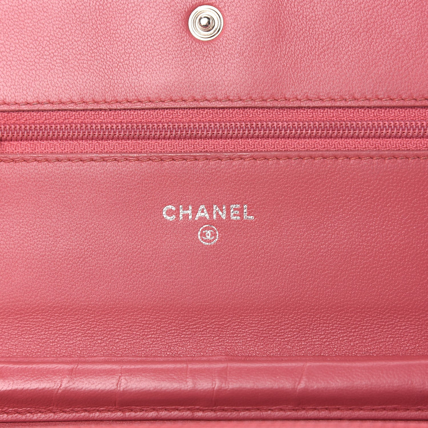 Chanel Lambskin Quilted Boy Wallet On Chain WOC Red 5 of 13