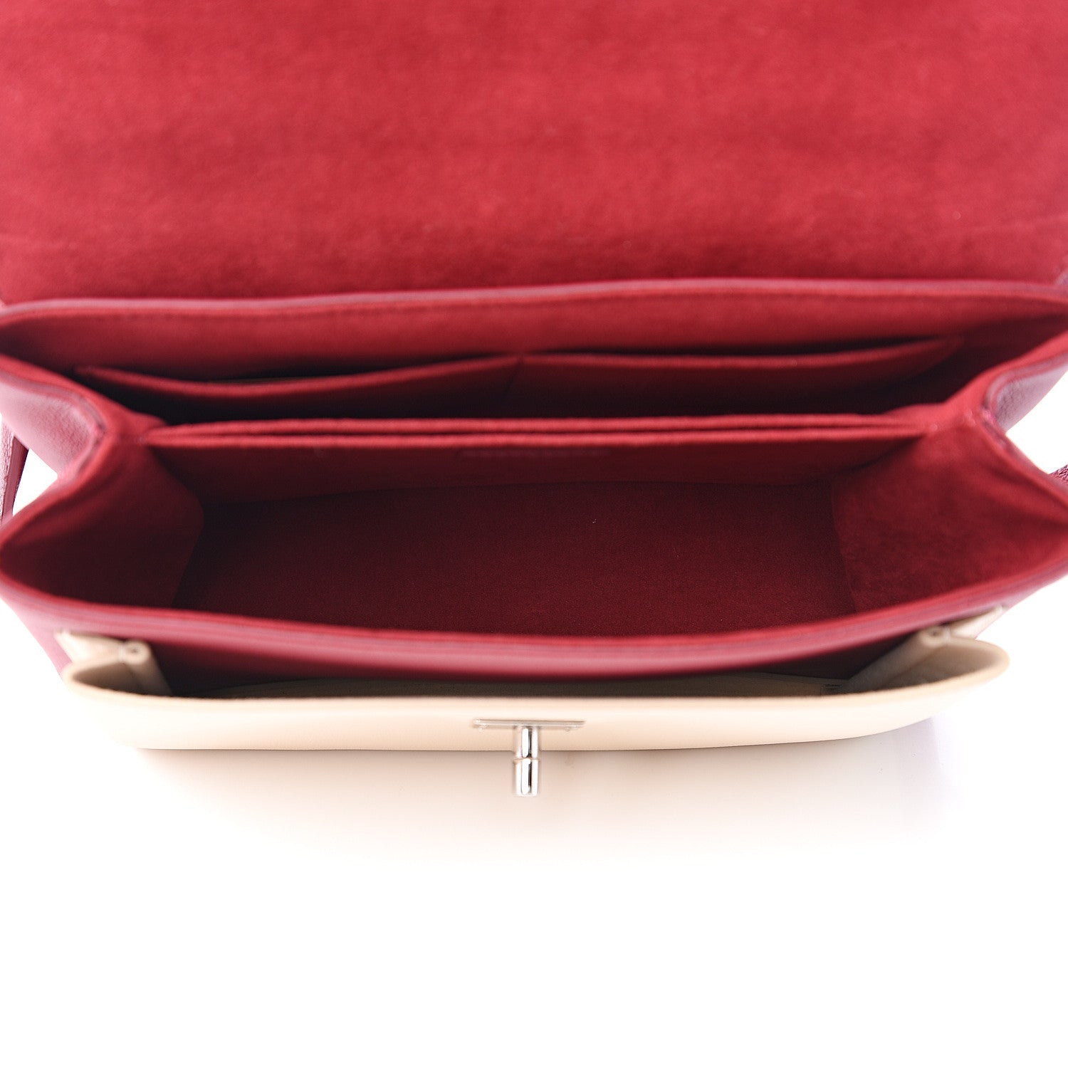 Louis Vuitton Soft Calfskin My Lockme Top Handle Rose Boudoir Lie de Vin Creme 4 of 9