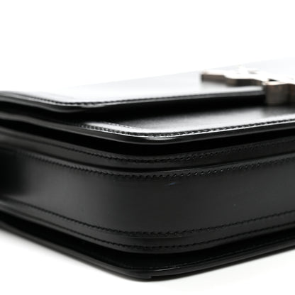 Saint Laurent Box Calfskin Monogram Medium Solferino Satchel Black 8 of 10