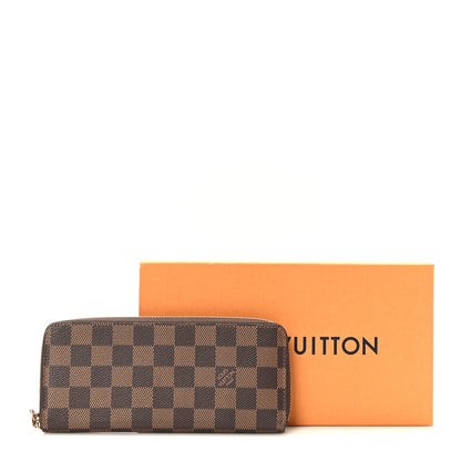 Louis Vuitton Damier Ebene Clemence Wallet Rose Ballerine 7 of 7
