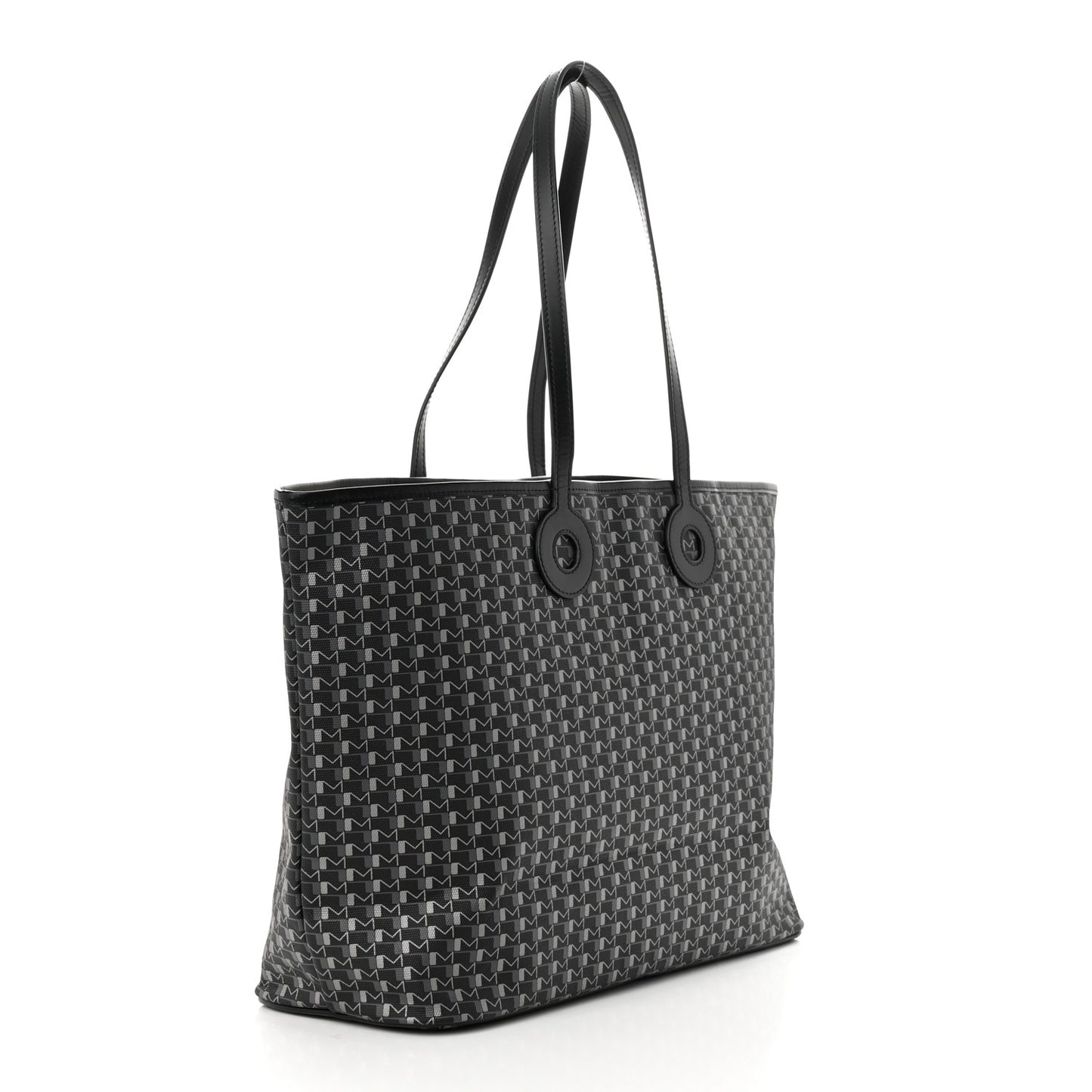 Grained Calfskin Canvas 1920 Oh! Tote Ruban GM Carbon Silver