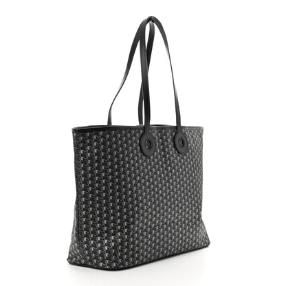 Moynat Grained Calfskin Canvas 1920 Oh! Tote Ruban GM Carbon Silver 3 of 10