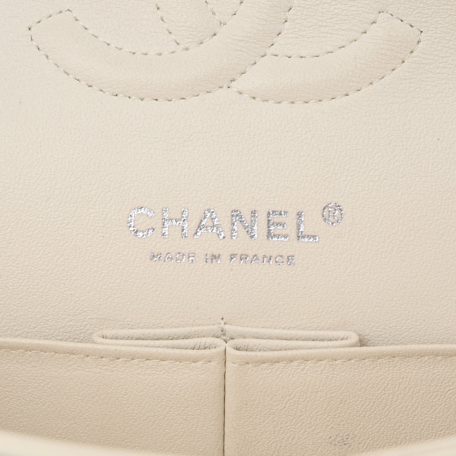 Chanel Crumpled Calfskin Quilted Medium Double Flap White 6 of 12