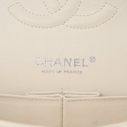 Chanel Crumpled Calfskin Quilted Medium Double Flap White 6 of 12