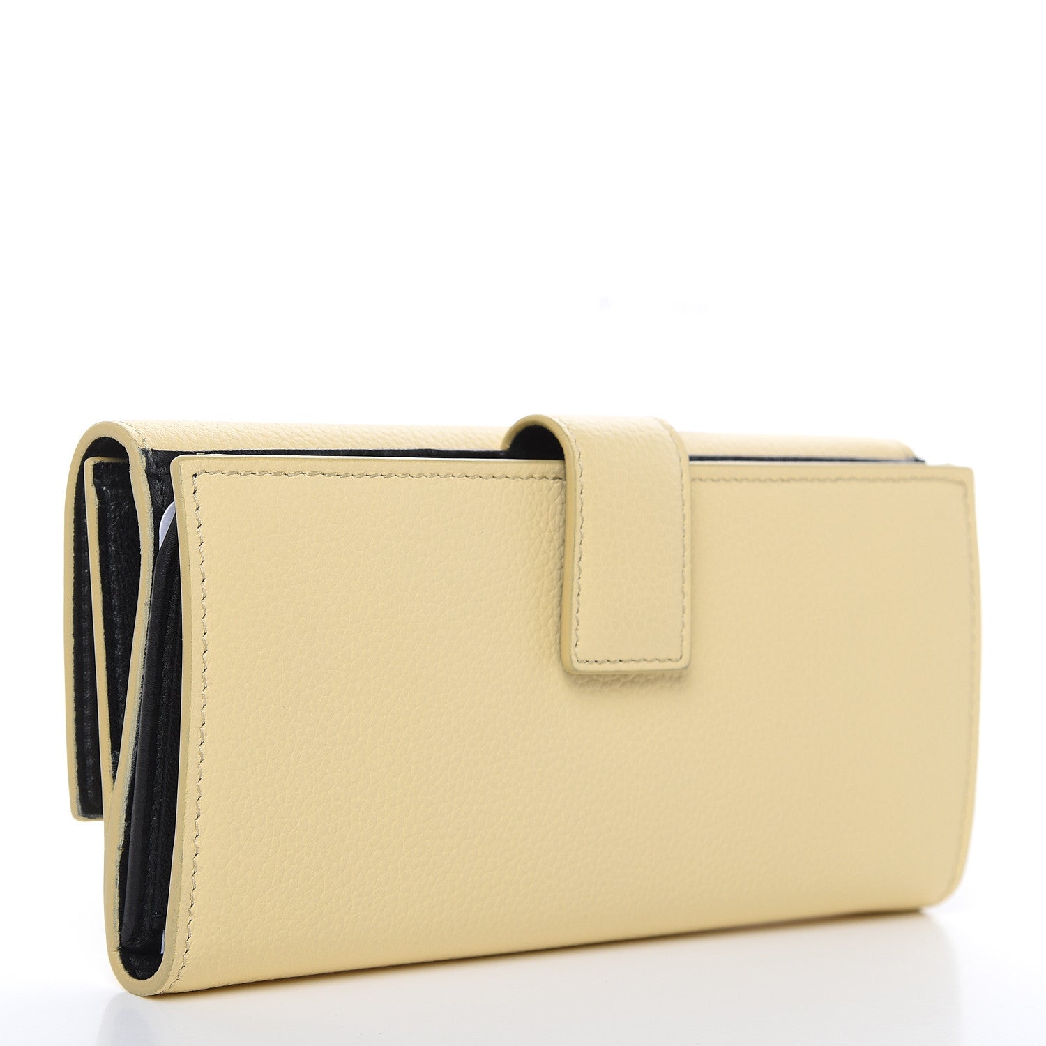 Alexander McQueen Calfskin Skull Continental Wallet Light Yellow 3 of 8