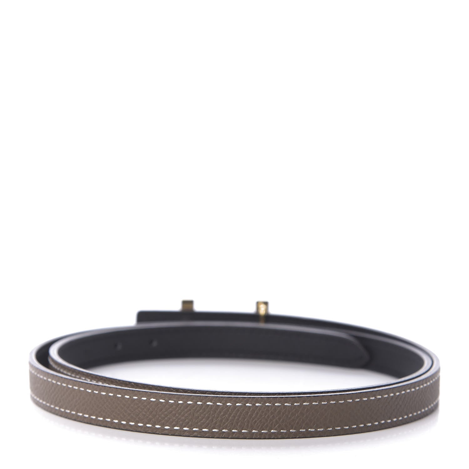 Hermes Swift Epsom 13mm Focus Belt 80 Black Etoupe 2 of 7