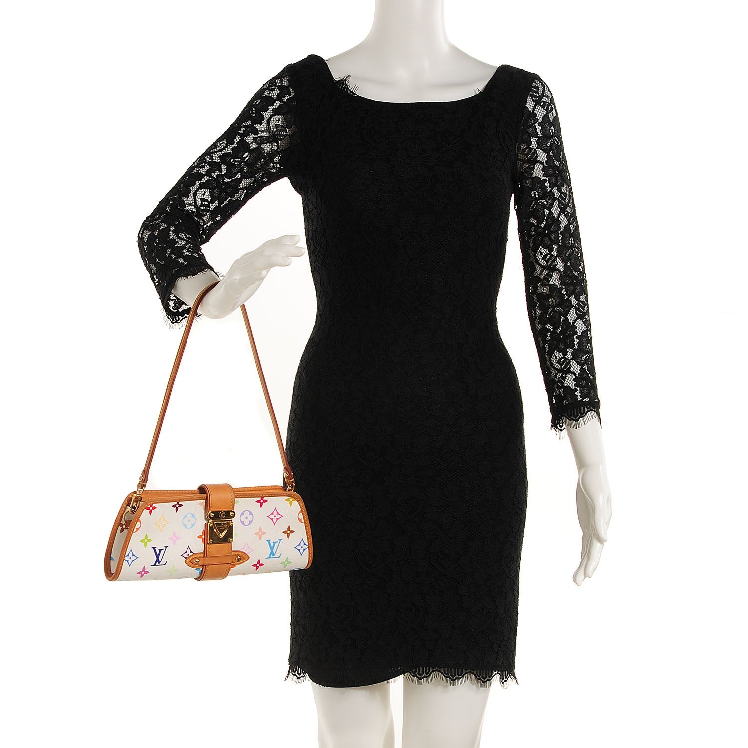 Louis Vuitton Monogram Multicolor Shirley White 2 of 7