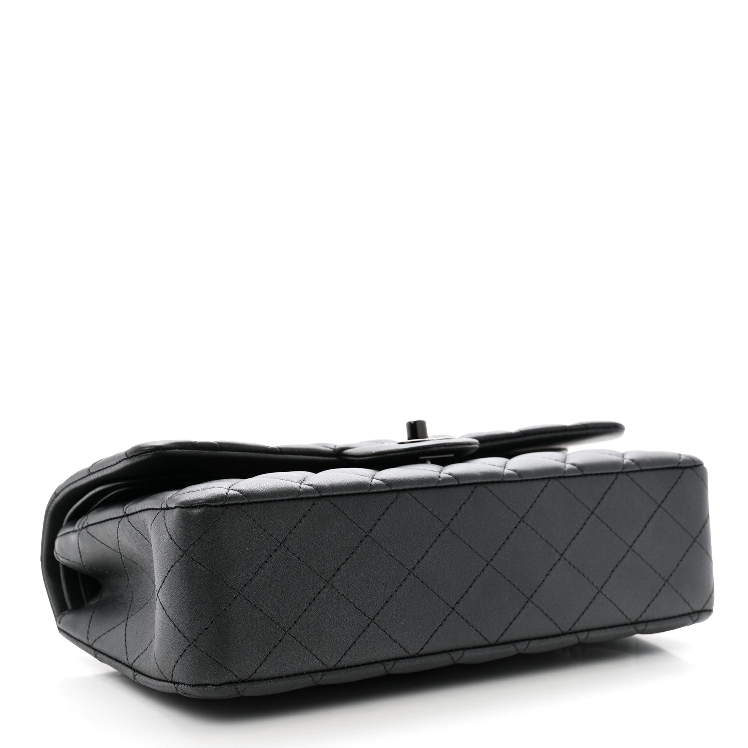 Chanel Lambskin Quilted Medium Double Flap So Black 4 of 11