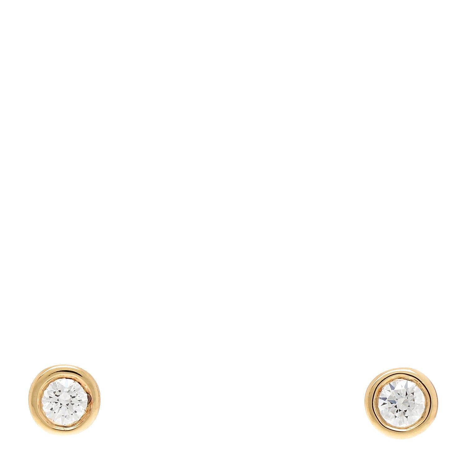 Tiffany 18K Yellow Gold Diamond .16ctw Elsa Peretti Diamonds By The Yard Earrings 1 of 6