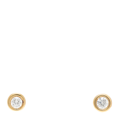 Tiffany 18K Yellow Gold Diamond .16ctw Elsa Peretti Diamonds By The Yard Earrings 1 of 6