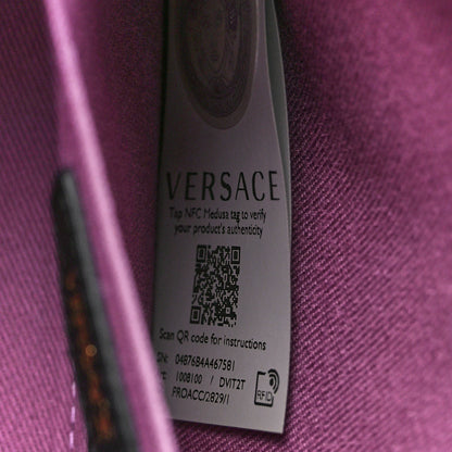 Versace Grained Calfskin La Medusa Flap Shoulder Bag Black 7 of 12