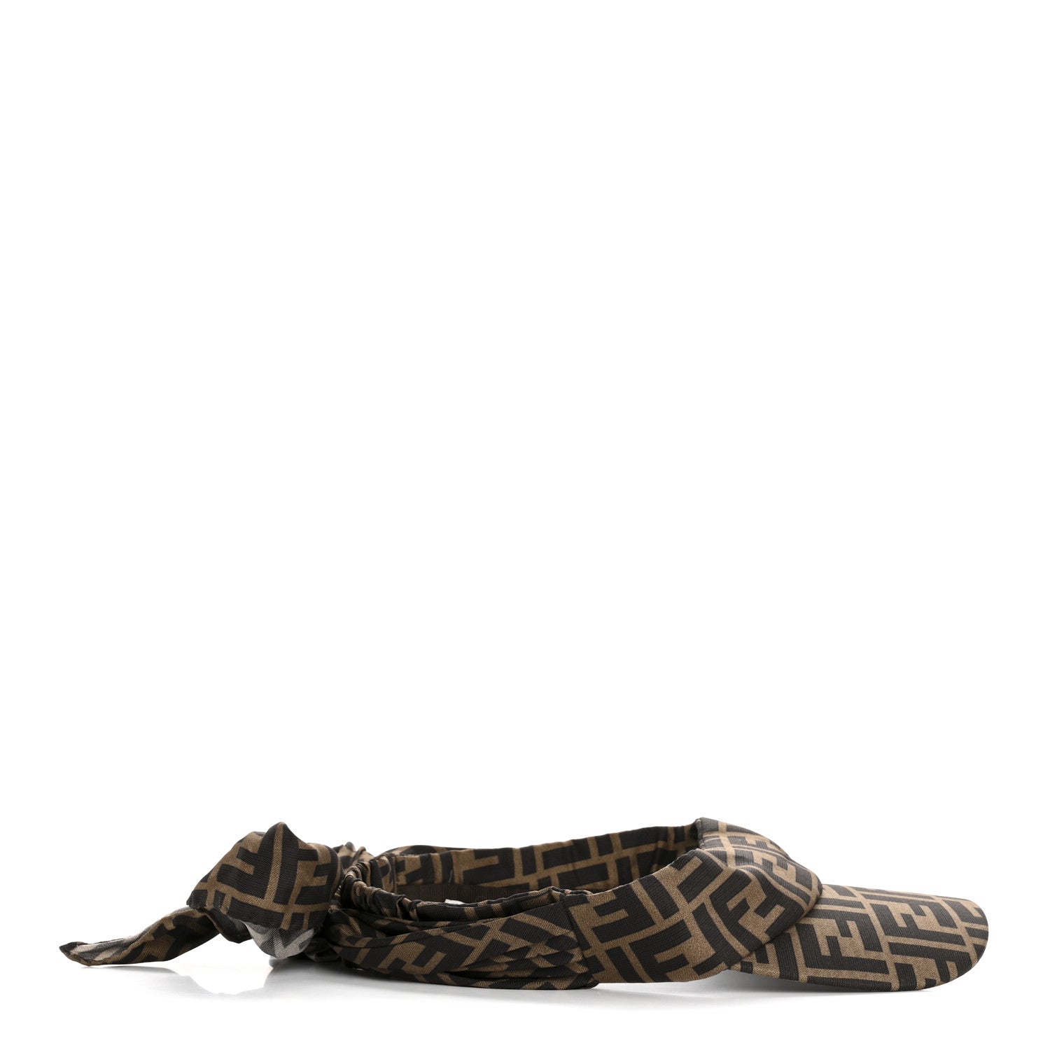 Fendi Silk FF Logo Visor Tobacco 5 of 9