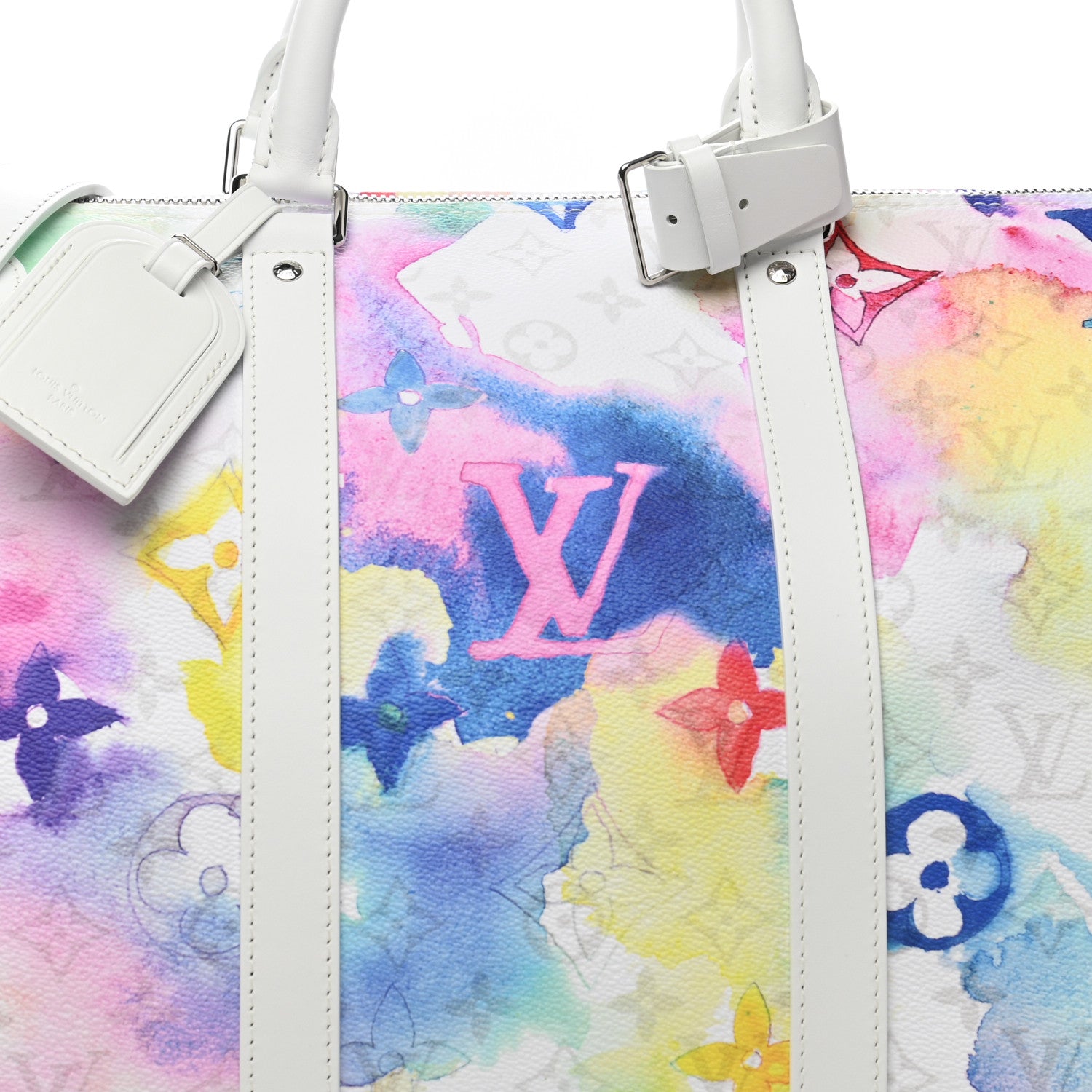 Louis Vuitton Monogram Watercolor Keepall Bandouliere 50 Multicolor 7 of 10