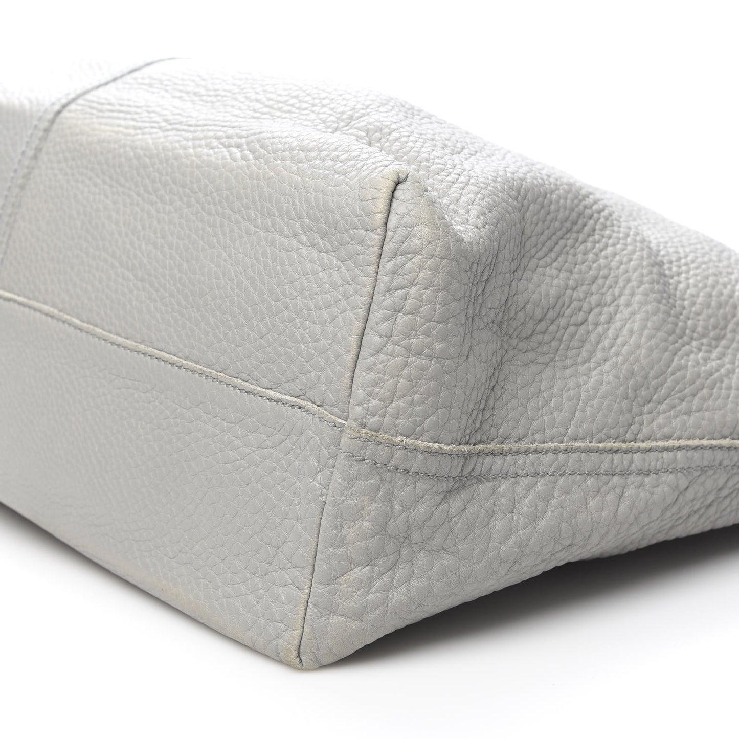 Cervo Deerskin Shopping Tote Light Grey