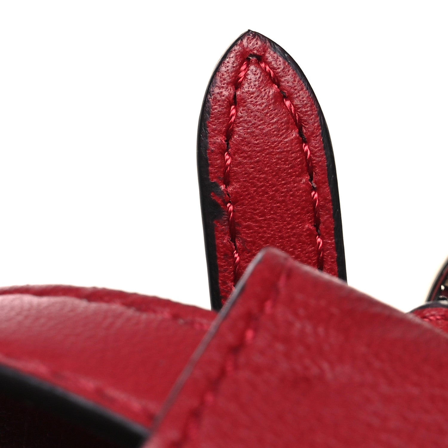 Fendi Nappa Elaphe Monster Eyes Mini Peekaboo Iconic Satchel Ruby Bois de Rose Natural 15 of 15
