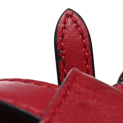 Fendi Nappa Elaphe Monster Eyes Mini Peekaboo Iconic Satchel Ruby Bois de Rose Natural 15 of 15